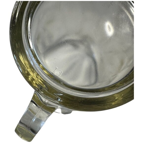 Vintage Clear Pressed Glass Pitcher with Ice Lip Excellent Condition Marked 13 - Picture 7 of 8
